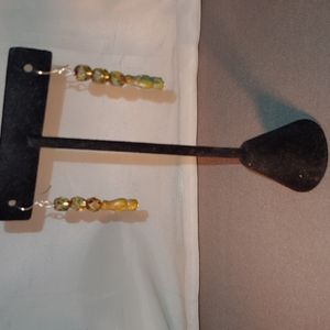 Green Dangle Earrings